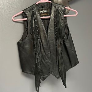 Bonus Italian Fashions Leather Vest